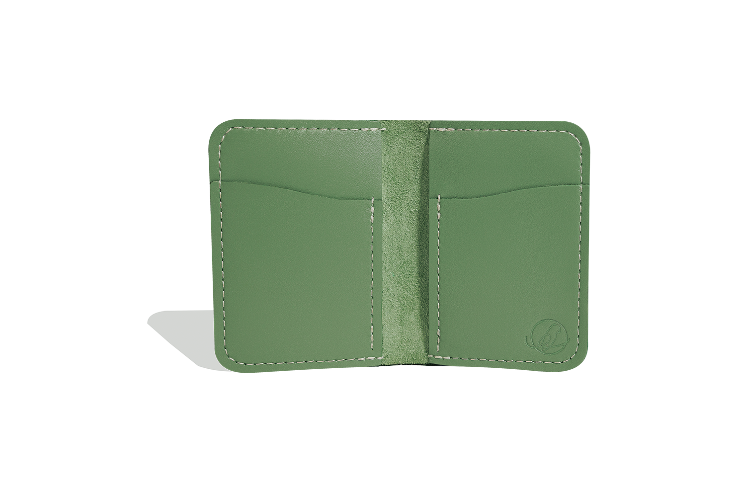 Simple Vertical Wallet | Green Faeda
