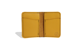 Simple Vertical Wallet | Yellow Grain