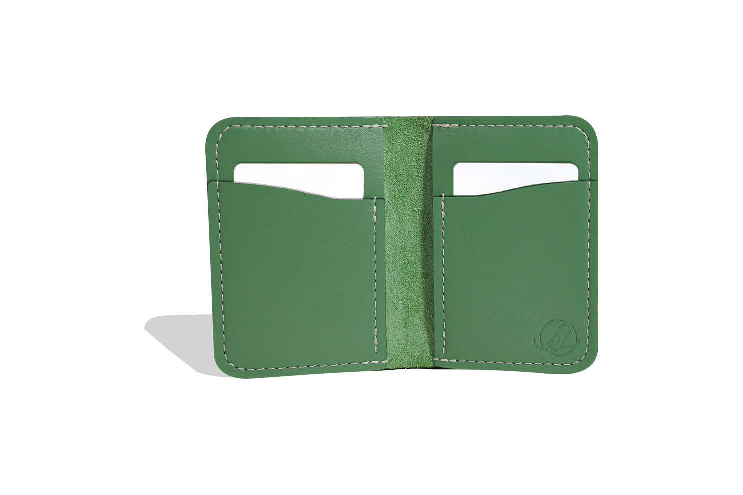 Simple Vertical Wallet | Green Faeda