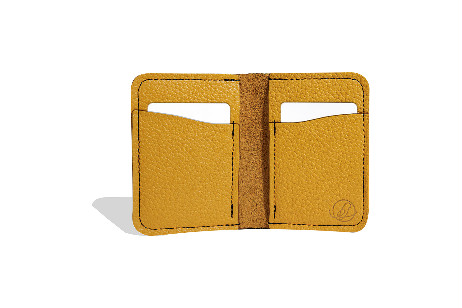 Simple Vertical Wallet | Yellow Grain